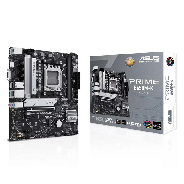 ASUS PRIME B650M-K AMD B650 Socket AM5 Micro ATX (90MB1F60-M0EAY0)-0