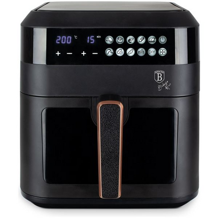 Berlinger Haus BH/9446 Black Rose Collection forrólevegős sütő fekete-rózsaarany 6,3 liter (BH/9446)-0