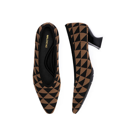 French Chic Pointed Toe Low Heels-1