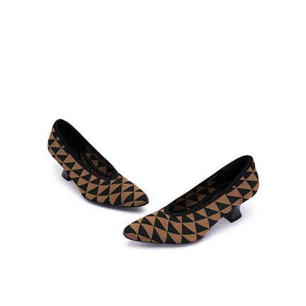 French Chic Pointed Toe Low Heels-4