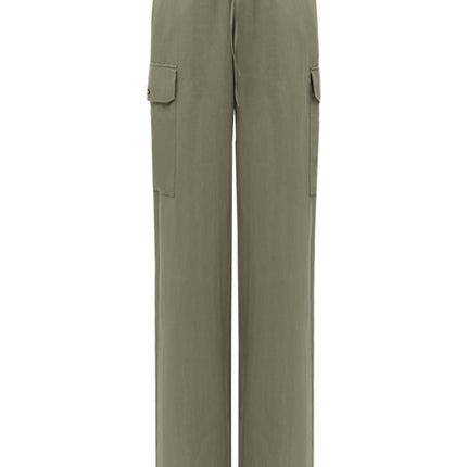 Green Straight Leg Cargo Pants-3