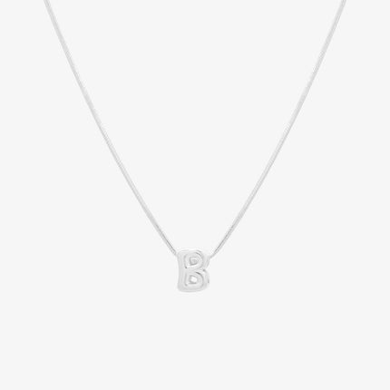 Bubble Initial Pendant Necklace (50cm)-27