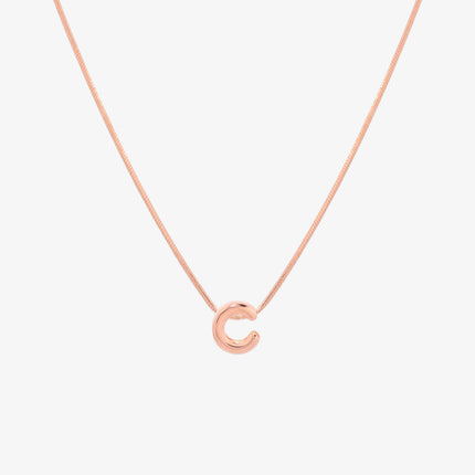 Bubble Initial Pendant Necklace (50cm)-54