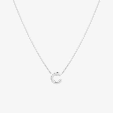 Bubble Initial Pendant Necklace (50cm)-28