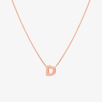 Bubble Initial Pendant Necklace (50cm)-55