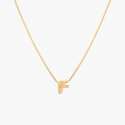 Bubble Initial Pendant Necklace (50cm)-5