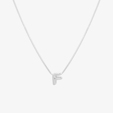 Bubble Initial Pendant Necklace (50cm)-31