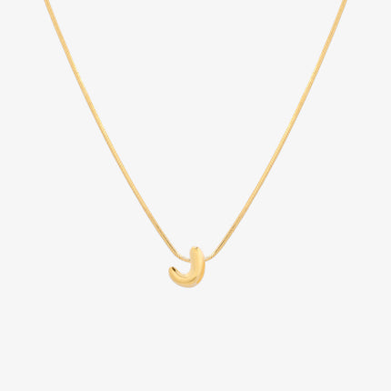 Bubble Initial Pendant Necklace (50cm)-9