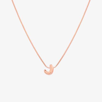 Bubble Initial Pendant Necklace (50cm)-61