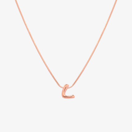 Bubble Initial Pendant Necklace (50cm)-63