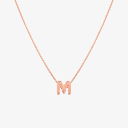 Bubble Initial Pendant Necklace (50cm)-64