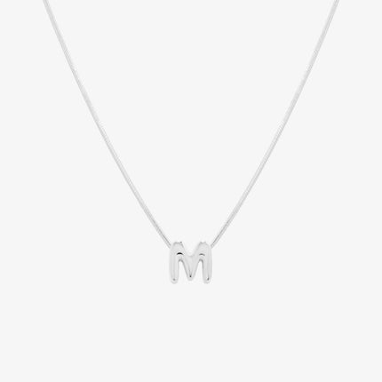 Bubble Initial Pendant Necklace (50cm)-38