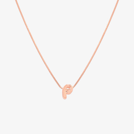 Bubble Initial Pendant Necklace (50cm)-67