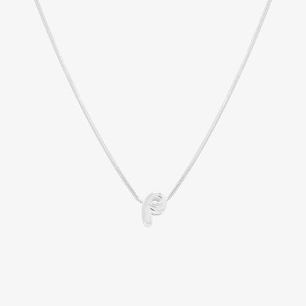 Bubble Initial Pendant Necklace (50cm)-41