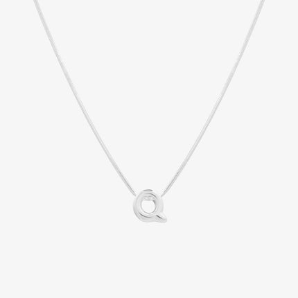 Bubble Initial Pendant Necklace (50cm)-42