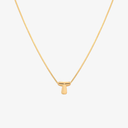 Bubble Initial Pendant Necklace (50cm)-19