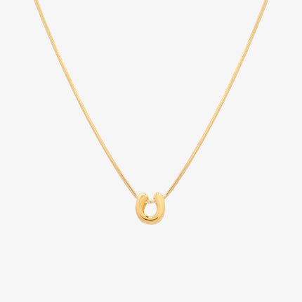Bubble Initial Pendant Necklace (50cm)-20