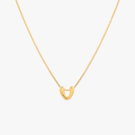 Bubble Initial Pendant Necklace (50cm)-21
