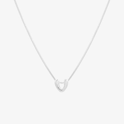 Bubble Initial Pendant Necklace (50cm)-47