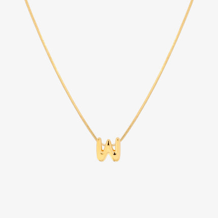 Bubble Initial Pendant Necklace (50cm)-22