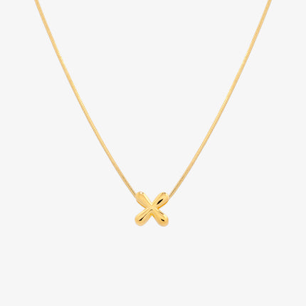 Bubble Initial Pendant Necklace (50cm)-23