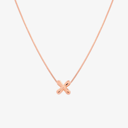 Bubble Initial Pendant Necklace (50cm)-75