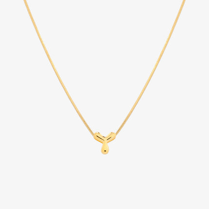 Bubble Initial Pendant Necklace (50cm)-24