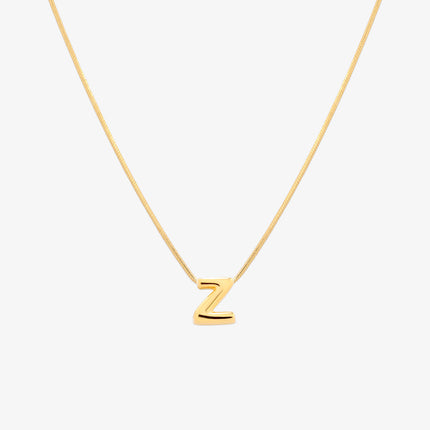 Bubble Initial Pendant Necklace (50cm)-25