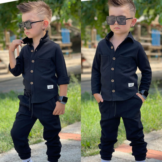 Fine Wine Stylish Boys Cotton Set-0