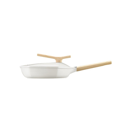 Maple Leaf 24cm White Non-stick Frying Pan - A Touch of Maple Elegance-0