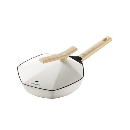 Maple Leaf 24cm White Non-stick Frying Pan - A Touch of Maple Elegance-2