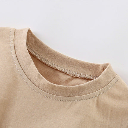 Summer Arrival Boys’ Rocket and Stars Cartoon Pattern T-shirt in European and American Style-1