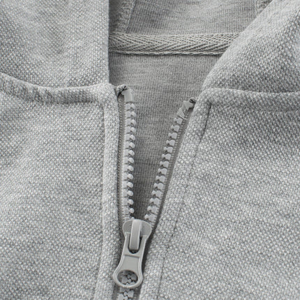 Spring European and American Style Kids’ Outerwear: Letters Print Long Sleeves Zip-up Hooded Coat for Children-2