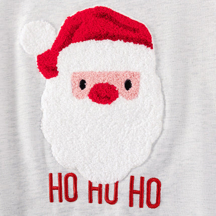 Spring and Autumn Boys Christmas Cartoon Pattern Long Sleeves Color Patchwork Sweatshirt and Pants Clothing Set-2