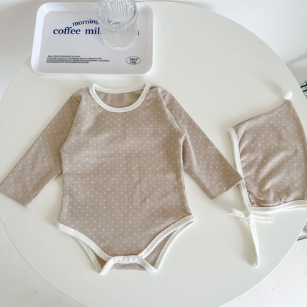 Baby Polka Dot Pattern Detachable Wing Decoration Cotton Bodysuit & Hat-2
