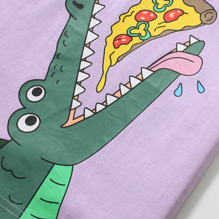 Girls’ Clothing Summer Collection – Crocodile Cartoon Children’s T-Shirt-3