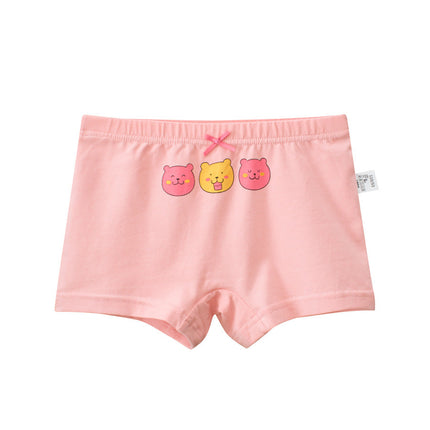 Girls’ Cartoon Printed Boxer Shorts Breathable Underwear Set-2