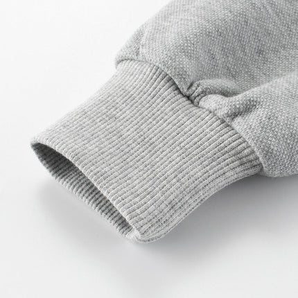 Spring European and American Style Kids’ Outerwear: Letters Print Long Sleeves Zip-up Hooded Coat for Children-4