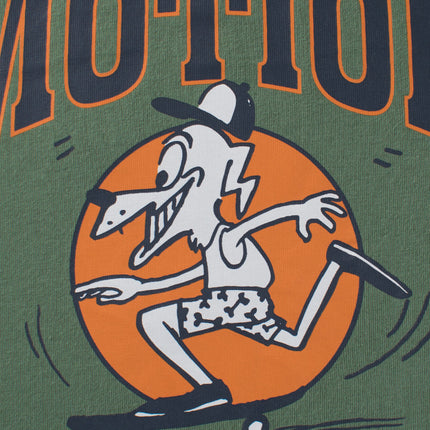 Baby Kids Unisex Skater Dog Cartoon Letters Printing Crew Neck Long Sleeves Pullover-3