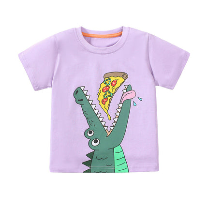 Girls’ Clothing Summer Collection – Crocodile Cartoon Children’s T-Shirt-1