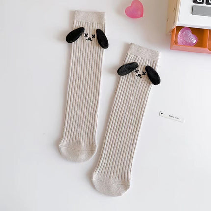 Baby Girls Kids Mommy And Me Dog-Ears Design Comfortable Knee-High Socks-6