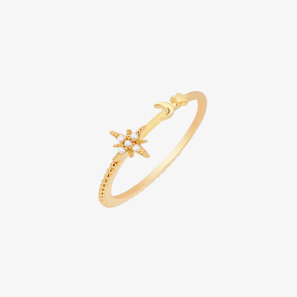 Moon and star ring-0