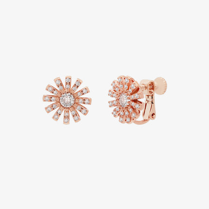 Daisy Cubic Clip on Earrings-6