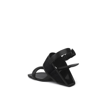 Square Toe Wide Strap Slingback Sandals-3