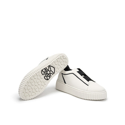 Thick Soled Height Boosting Tennis Sneakers-1